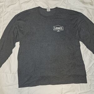 Lowe's Jerzees Dark Gray Long Sleeve Men's Tee